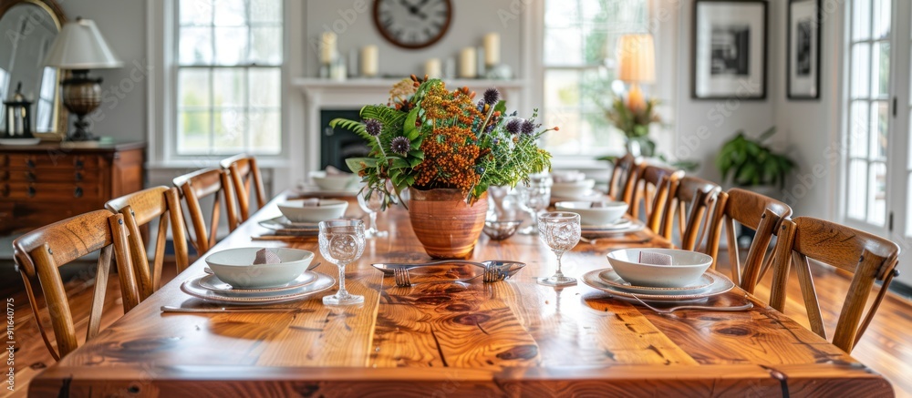 Rustic Dining Table Setting Rustic Dining Table Setting