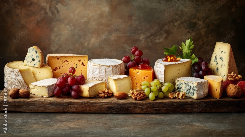 Artisan Cheese Platter with Grapes and Nuts Artisan Cheese Platter with Grapes and Nuts
