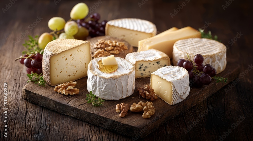 Artisan Cheese Platter with Grapes and Nuts Artisan Cheese Platter with Grapes and Nuts