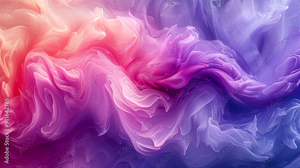 Abstract fluid art with vibrant swirls of pink, purple, and blue hues creating a mesmerizing, ethereal effect.