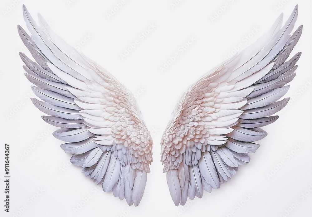 Fototapeta premium Angel wings, 天使の羽根, generated by AI.