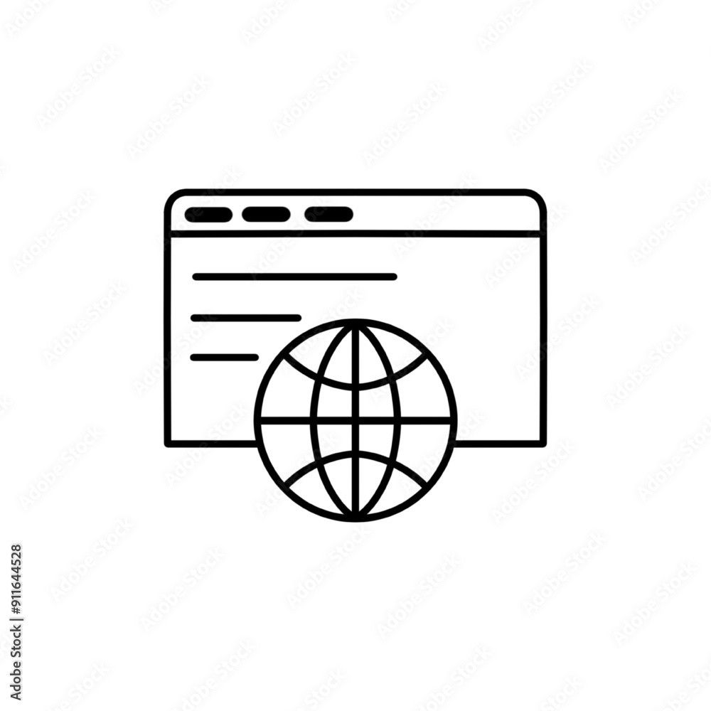 Web Browser Icon Ideal for Internet and Online Navigation Web Browser Icon Ideal for Internet and Online Navigation