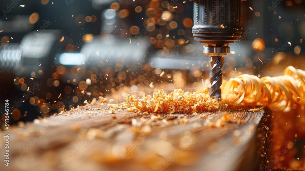 Drilling into Wood with Sawdust Drilling into Wood with Sawdust