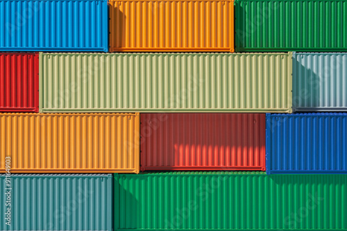 Shipping transport containers folded in asymmetrical pattern