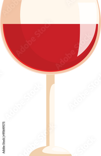 Glass of red wine being poured with splash on white background