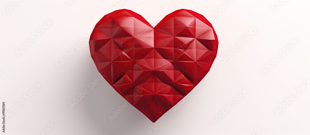 3d rendering love heart shaped red 3d rendering love heart shaped red