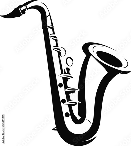 Saxophone instrument musical sketch style