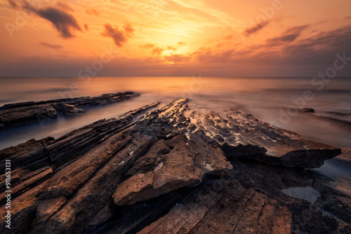 A landscape of sunrise in the Jaalan Bani Bu Ali area photo