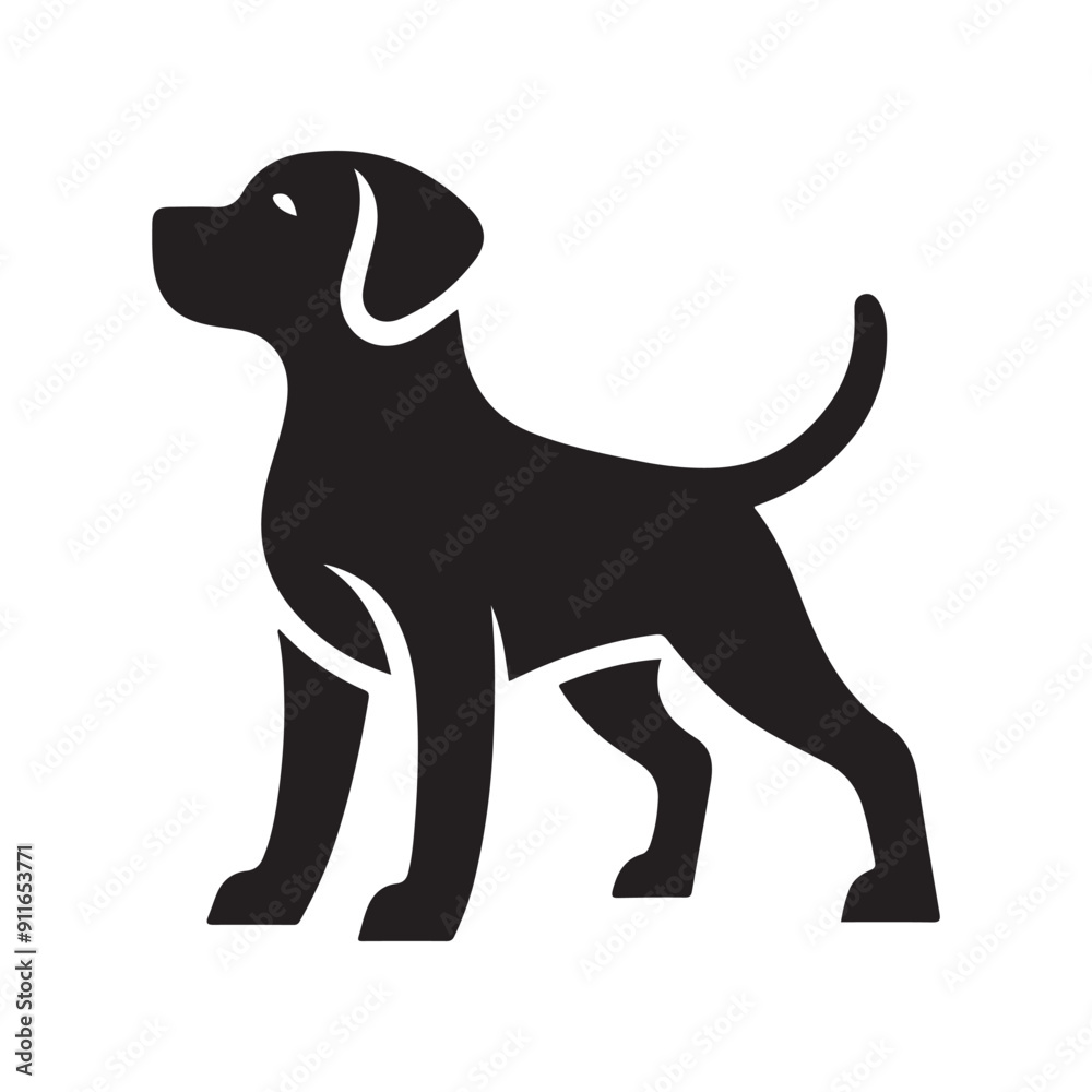 Dog silhouette vector illustration Dog silhouette vector illustration