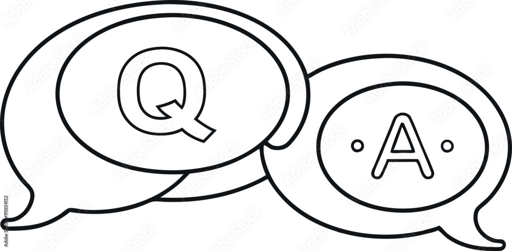 Question And Answer Speech Bubbles Icon Illustration Question And Answer Speech Bubbles Icon Illustration