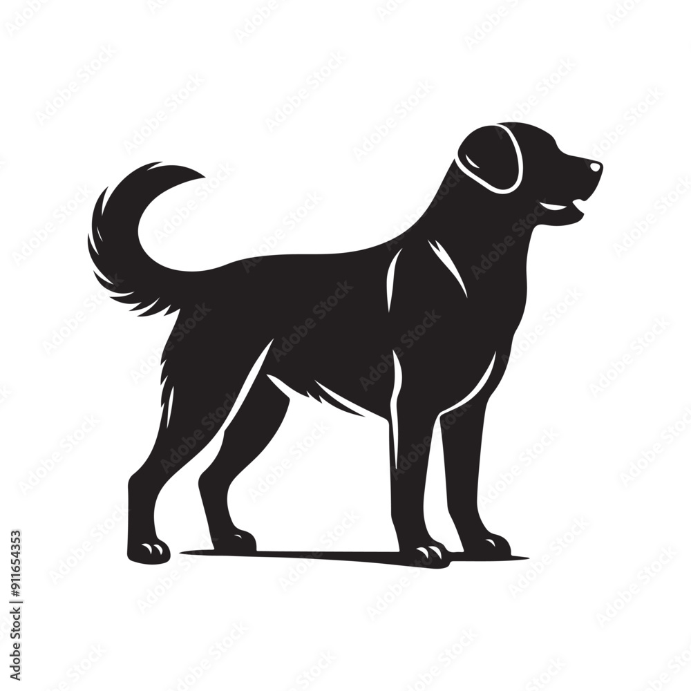 Dog silhouette vector illustration