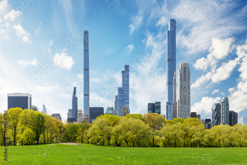 Manhattan skyscrapers and Central Park