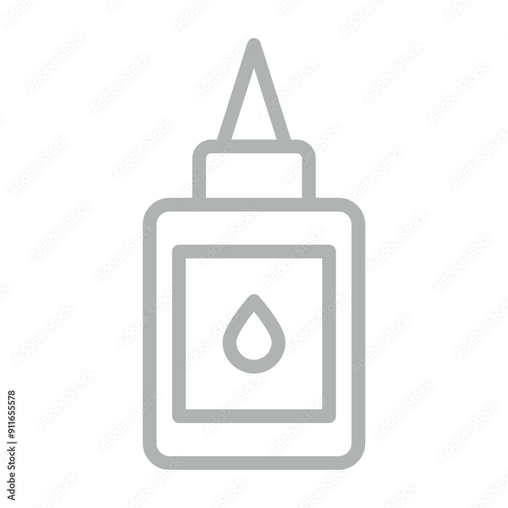 Liquid Glue Vector Line Grey Icon Design Liquid Glue Vector Line Grey Icon Design