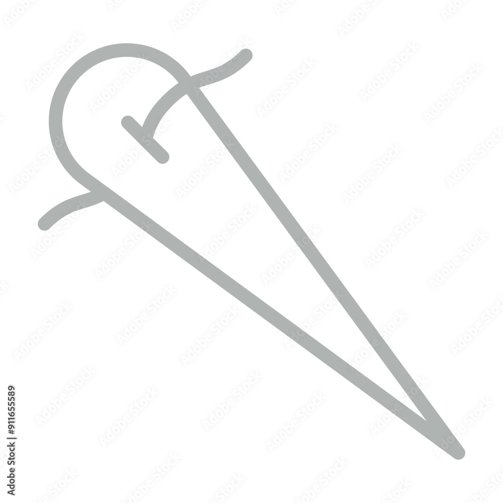Needles Vector Line Grey Icon Design Needles Vector Line Grey Icon Design
