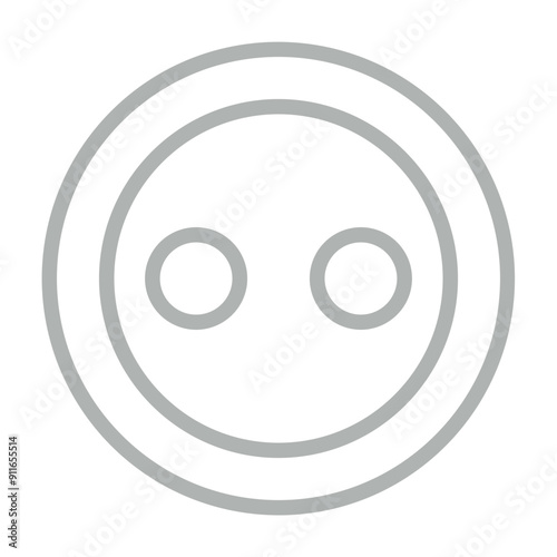 Buttons Vector Line Grey Icon Design