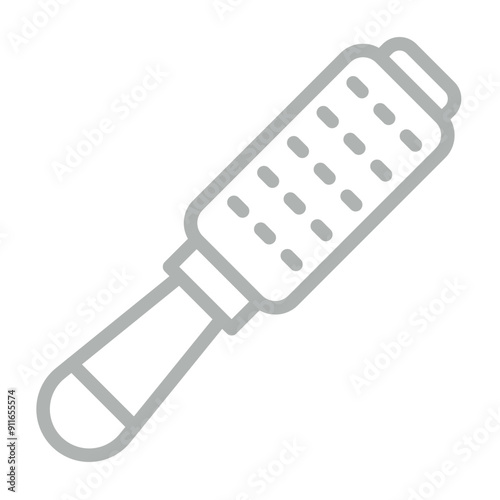 Lint Roller Vector Line Grey Icon Design
