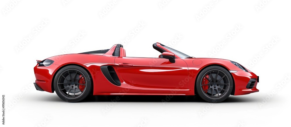Roadster sport car side view isolated on white background. Roadster sport car side view isolated on white background.