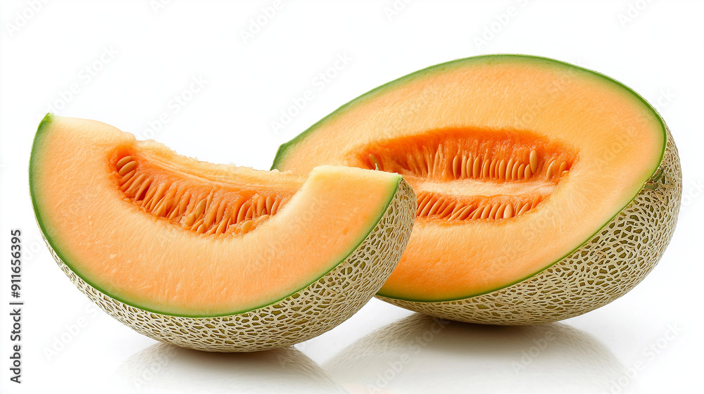 cantaloupe melon isolated on white background cantaloupe melon isolated on white background