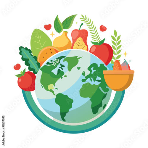 World Food Day Vector Illustration on 16 October.