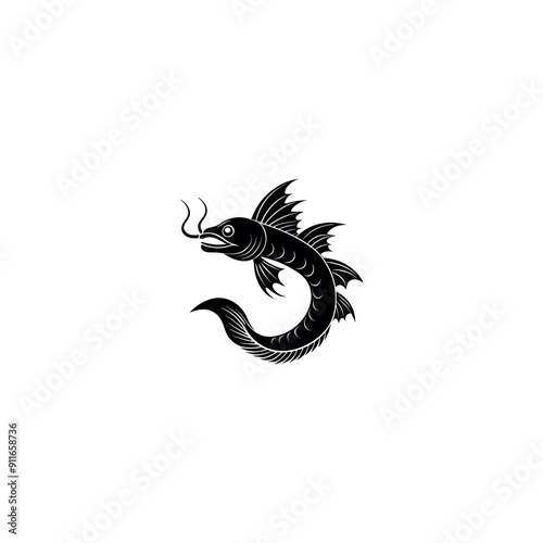 dragonfish on white background