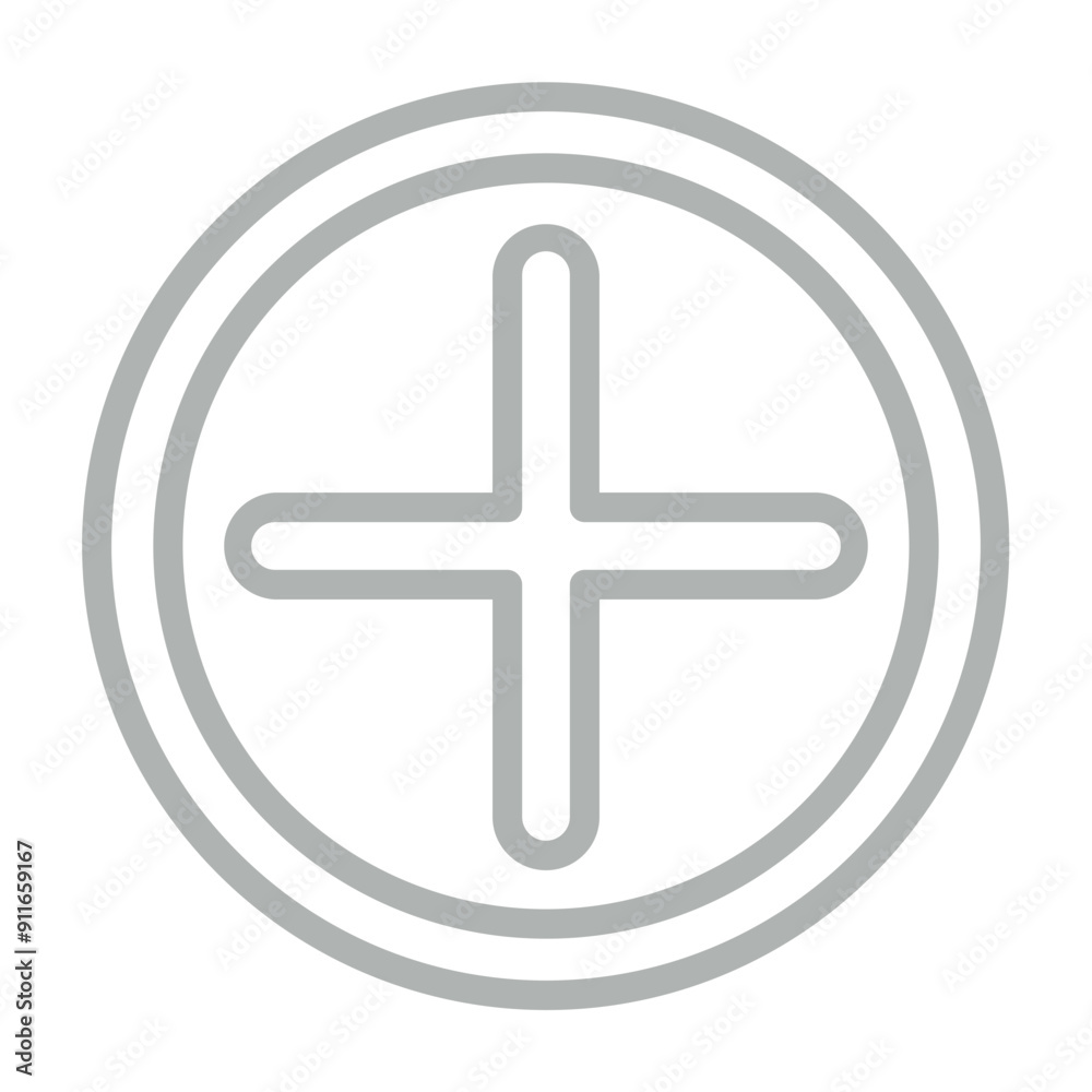 Plus sign Vector Line Grey Icon Design Plus sign Vector Line Grey Icon Design