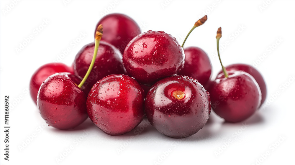 fresh cherries isolated on white background fresh cherries isolated on white background