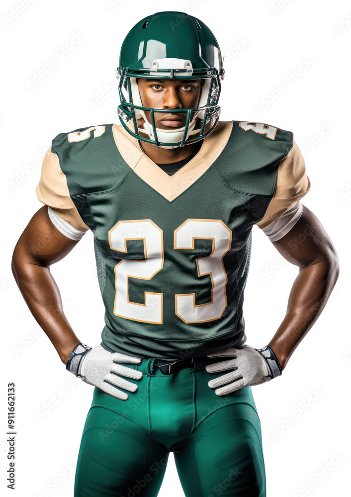 PNG American football player helmet sports green.