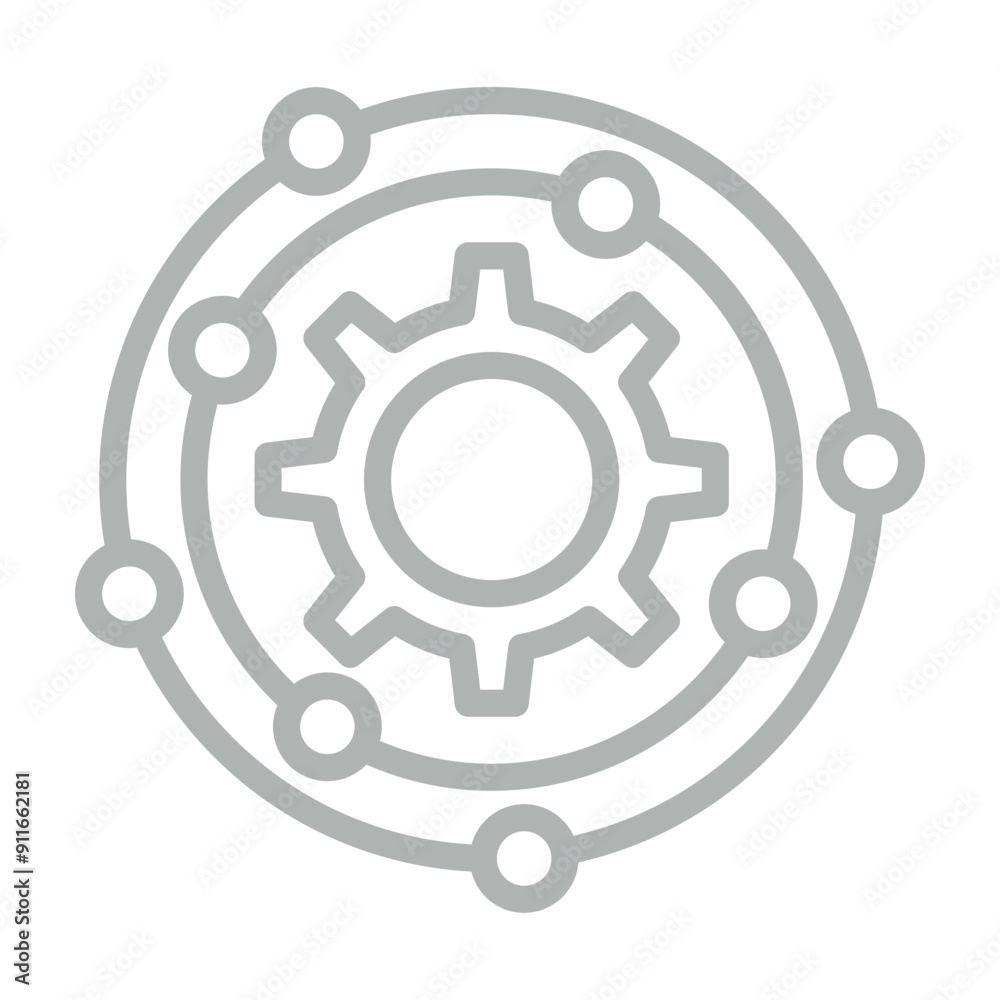 Synergy Vector Line Grey Icon Design Synergy Vector Line Grey Icon Design