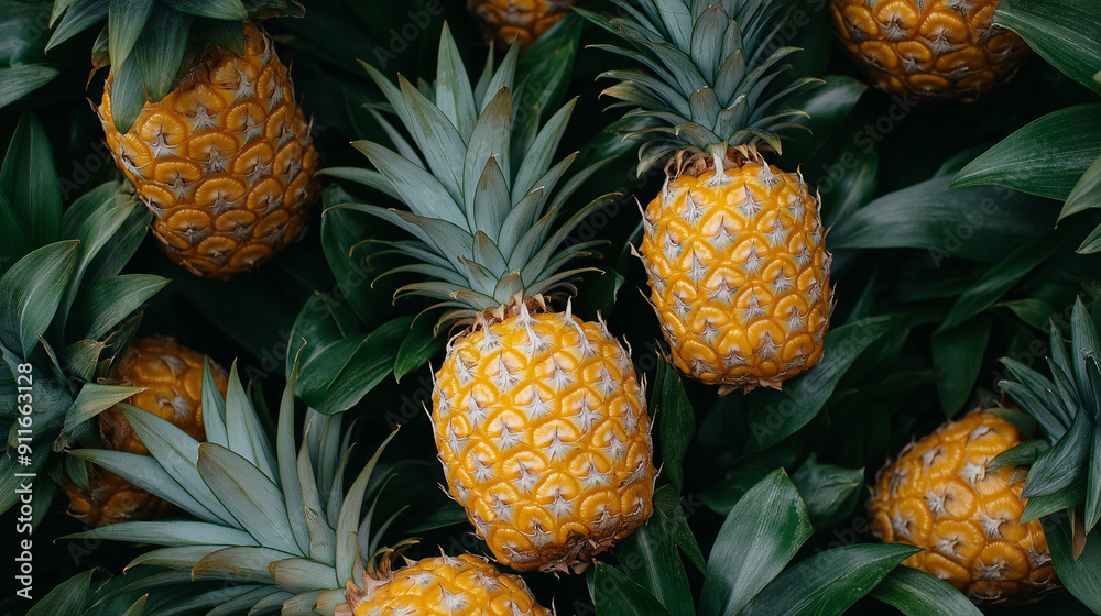 Fototapeta premium close up off pineapples background