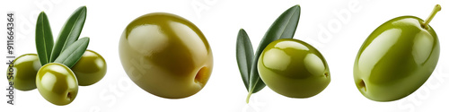 Olives isolated on a transparent background