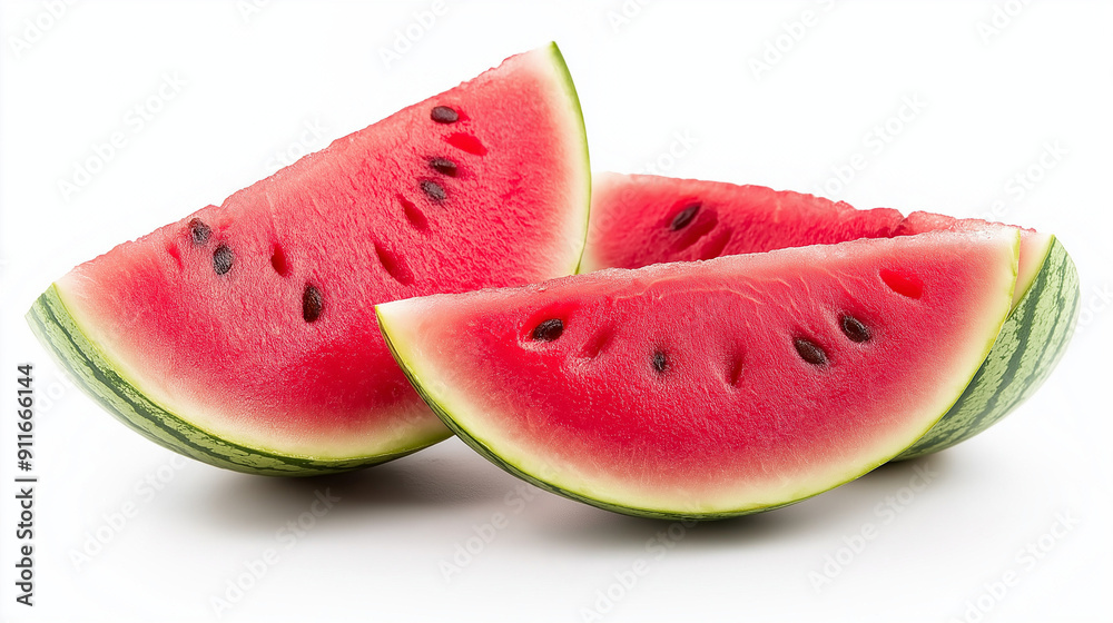 watermelon slices isolated on white background watermelon slices isolated on white background