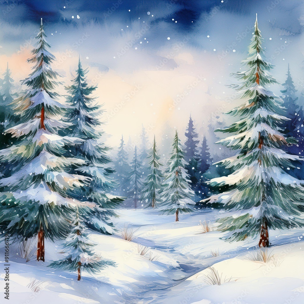pine trees in snow pine trees in snow