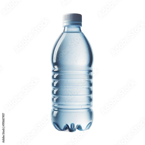 Water bottle transparent in isolated empty background