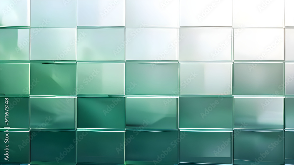 abstract background of cubes combining with green and white shades abstract background of cubes combining with green and white shades