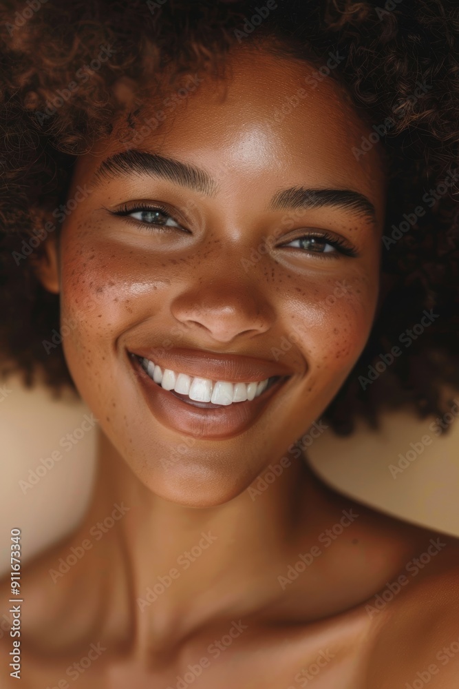 A joyful African girl with skin glow regimen, premium face makeup, or natural cosmetics. Healthy black woman's spa health, salon afro hair care, and beautiful face A joyful African girl with skin glow regimen, premium face makeup, or natural cosmetics. Healthy black woman's spa health, salon afro hair care, and beautiful face