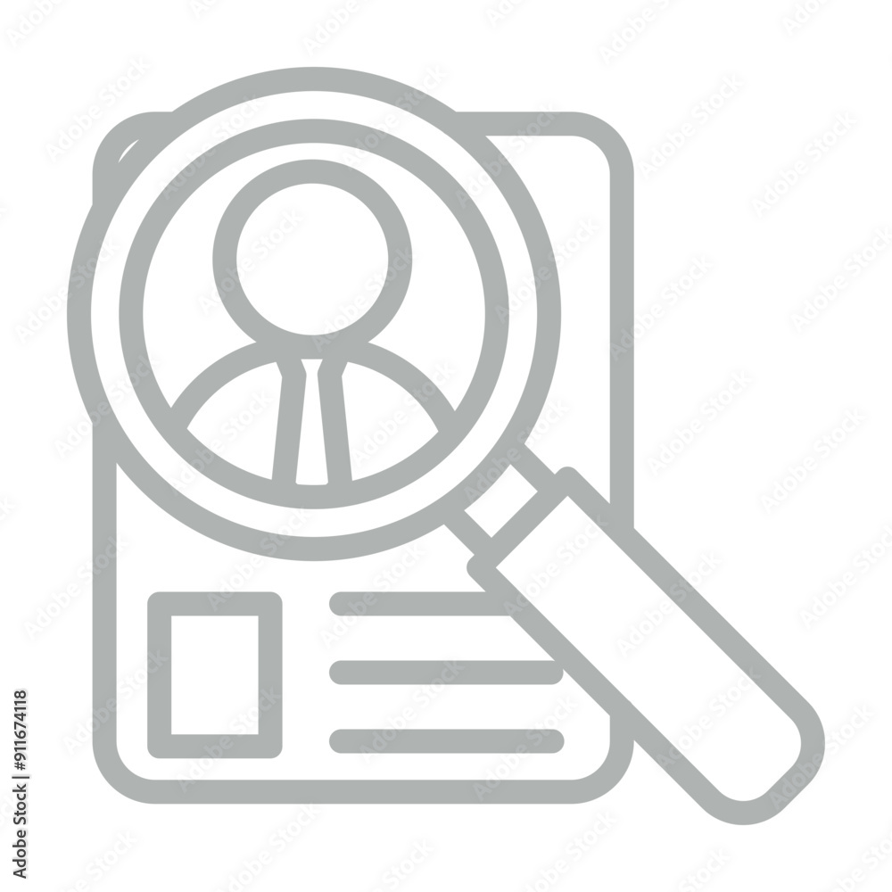 User Research Vector Line Grey Icon Design User Research Vector Line Grey Icon Design