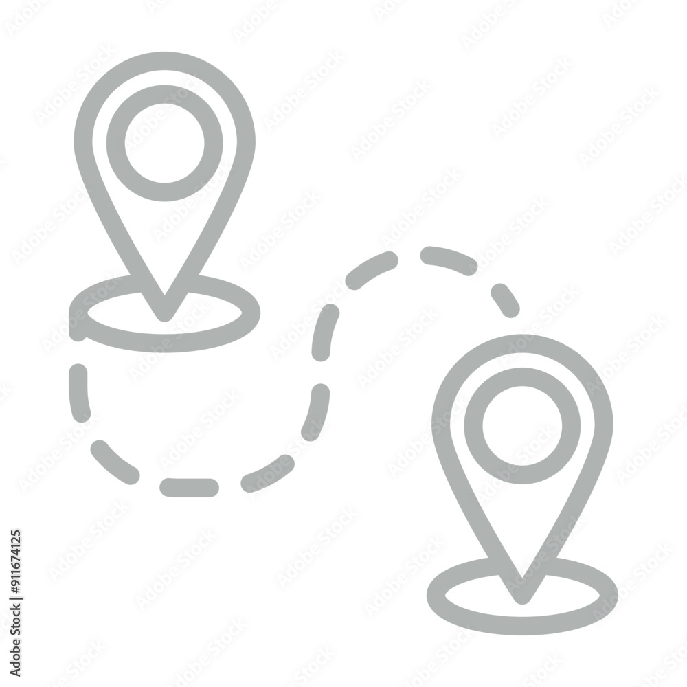 Customer Journey Map Vector Line Grey Icon Design Customer Journey Map Vector Line Grey Icon Design