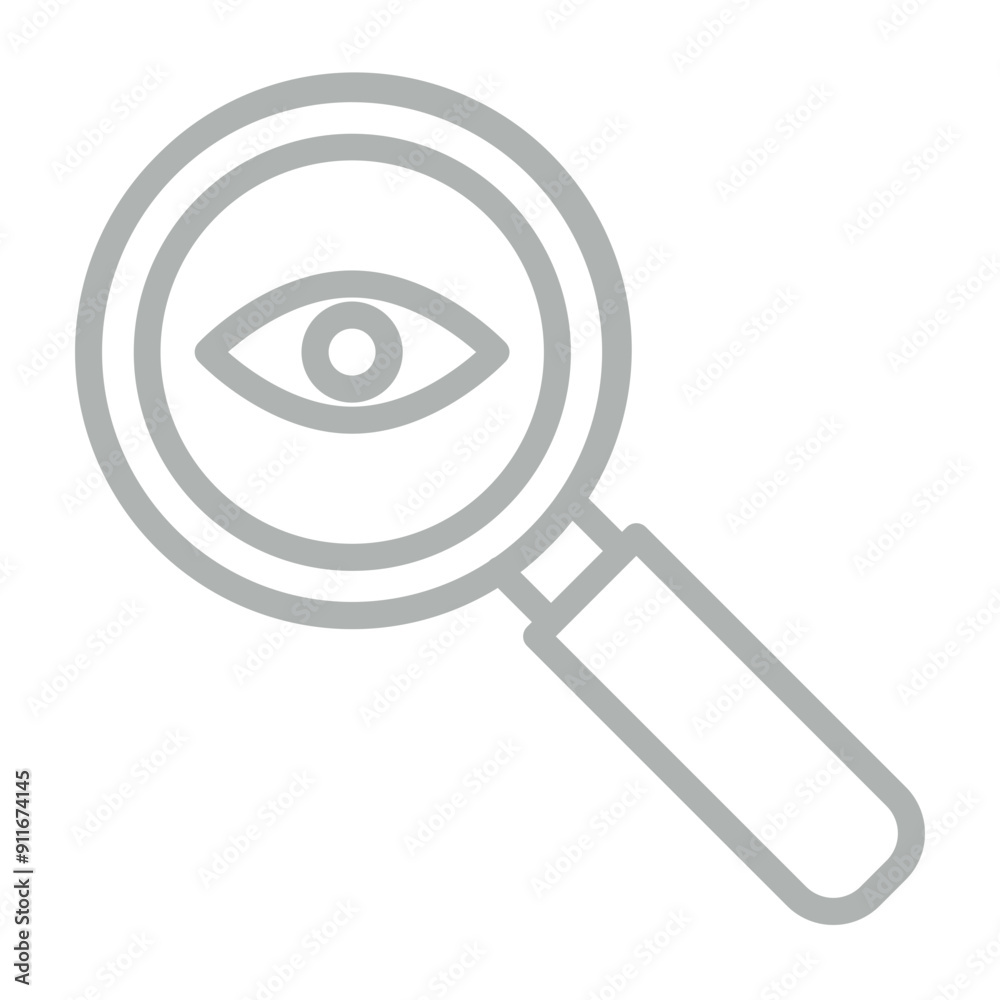 Observation Vector Line Grey Icon Design Observation Vector Line Grey Icon Design