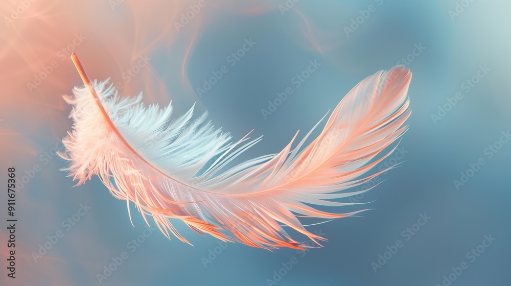 Obraz premium Graceful floating feather