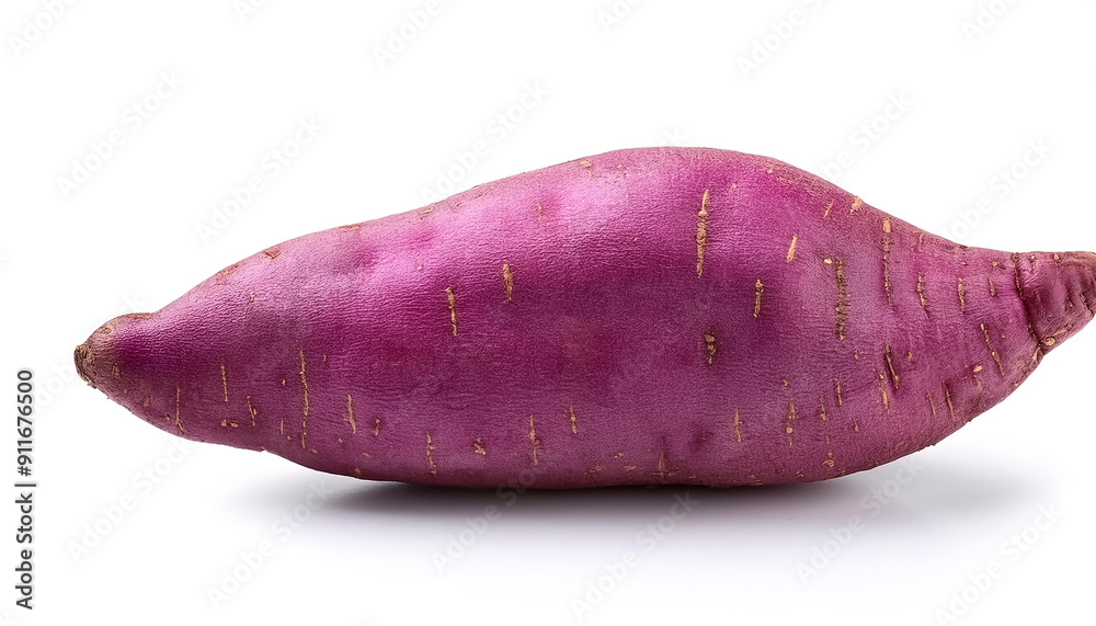 Purple sweet yam isolated on white background Purple sweet yam isolated on white background