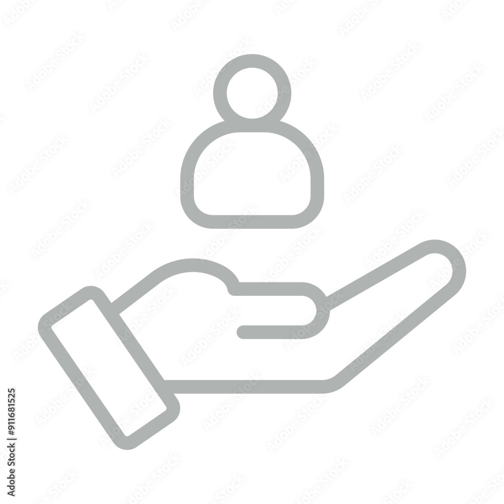 Consumer Vector Line Grey Icon Design Consumer Vector Line Grey Icon Design