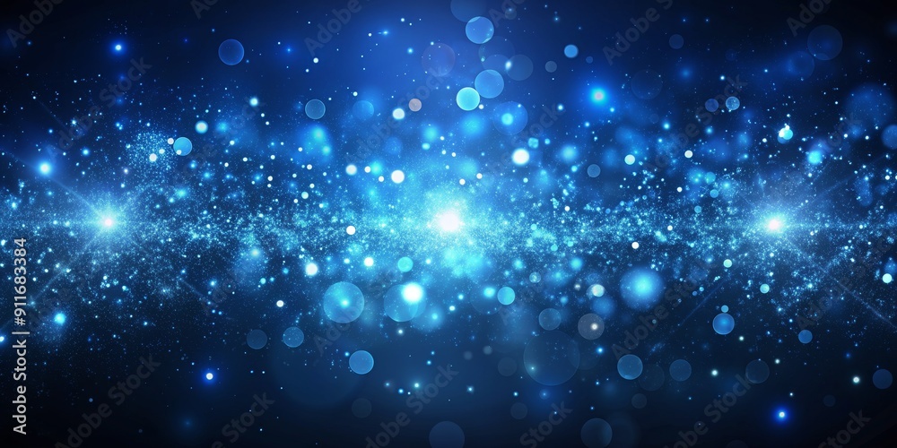 Cosmic Blue Bokeh Background with Scattered Glowing Particles, Bokeh, Galaxy, Abstract, Space Cosmic Blue Bokeh Background with Scattered Glowing Particles, Bokeh, Galaxy, Abstract, Space