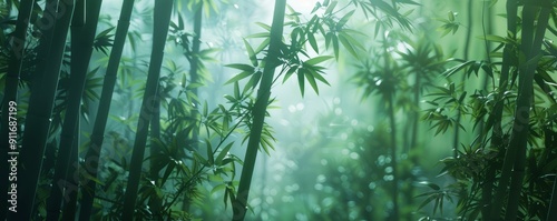 Tranquil bamboo forest with gently swaying stalks, 4K hyperrealistic photo © Настя Шевчук