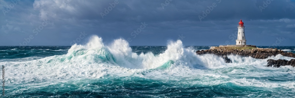 dynamic scene at the beach, featuring a large wave crashing against the shore. The wave, a mix of green and white, is breaking up into smaller white foam. dynamic scene at the beach, featuring a large wave crashing against the shore. The wave, a mix of green and white, is breaking up into smaller white foam.