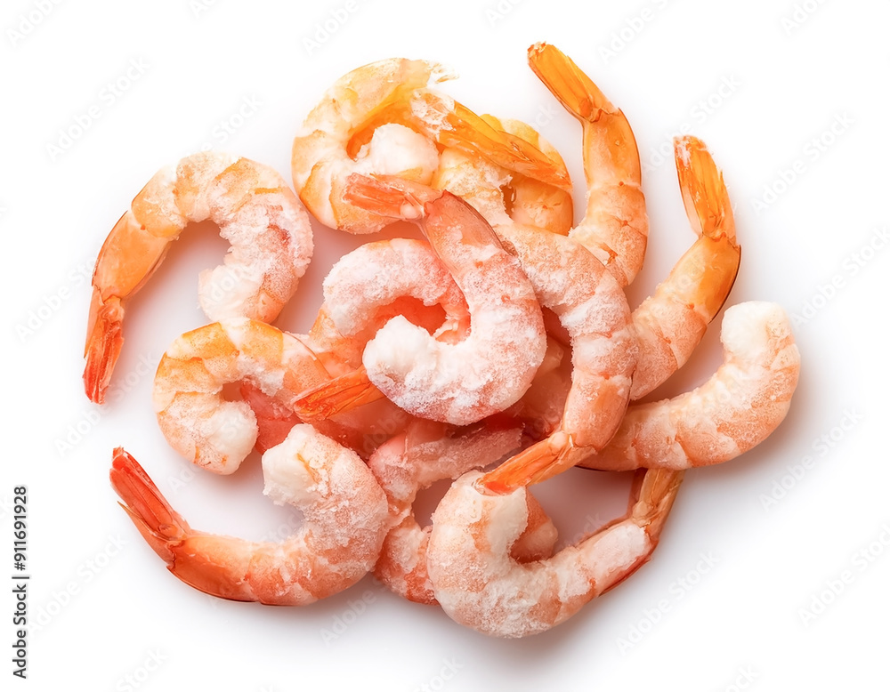 a lots Frozen fresh shrimp isolated on white background a lots Frozen fresh shrimp isolated on white background