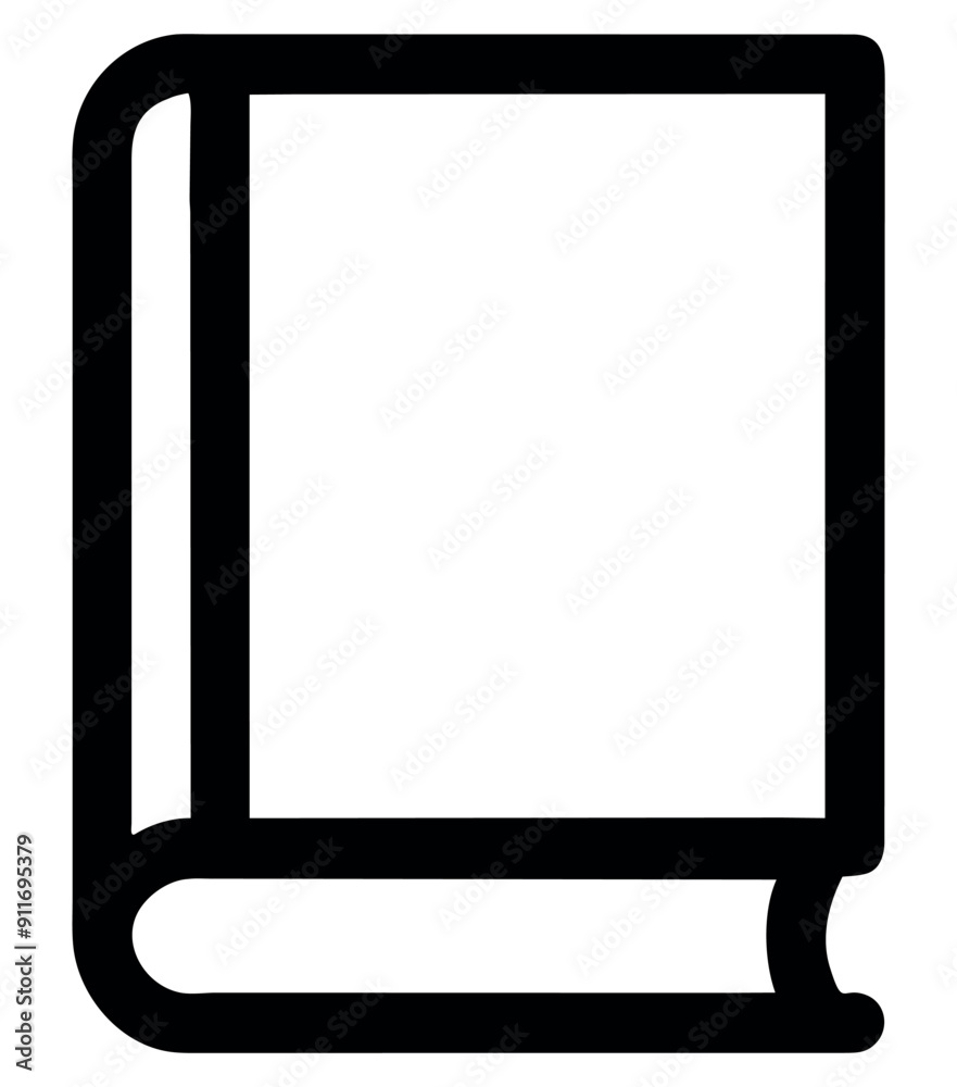Simple outline book isolated icon. Vector illustration Simple outline book isolated icon. Vector illustration