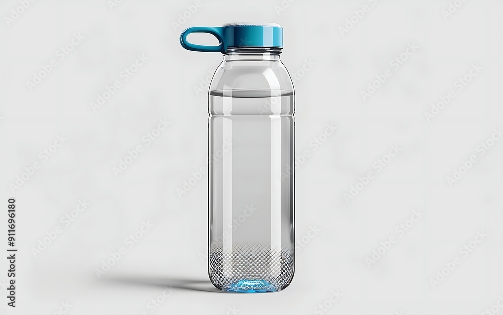 Plastic bottle with pink cap on transparent background. Plastic bottle with pink cap on transparent background.