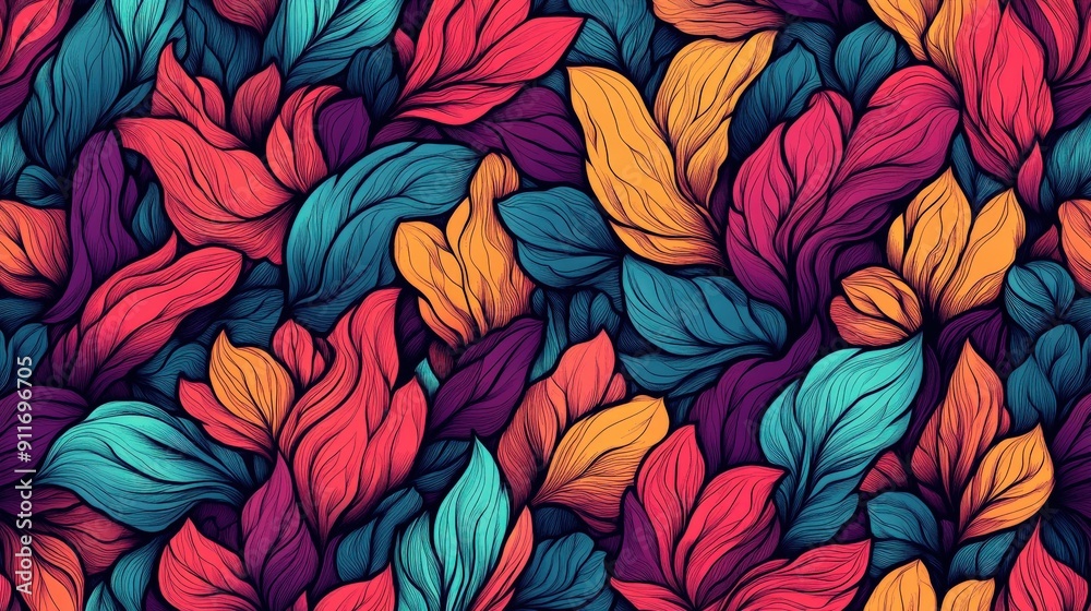 Stunning organic pattern texture with a vibrant mix of colors, showcasing a seamless blend of natural forms and intricate details Stunning organic pattern texture with a vibrant mix of colors, showcasing a seamless blend of natural forms and intricate details