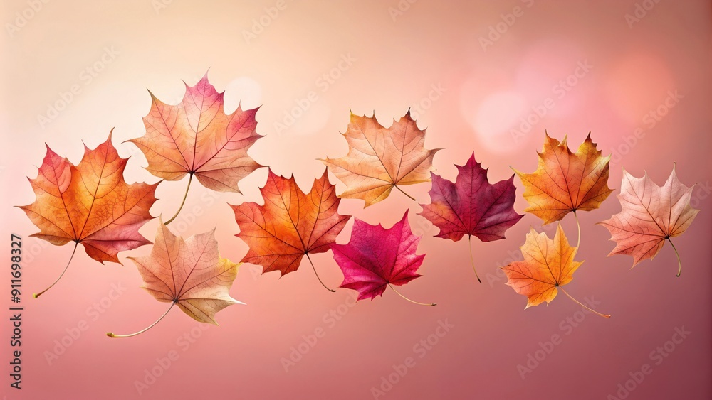 Autumn vibrant composition. Frame of dried leaves, bright colors on pink background. Autumn, fall concept. Flat plan, top view, copy space. Autumn creative composition. Autumn vibrant composition. Frame of dried leaves, bright colors on pink background. Autumn, fall concept. Flat plan, top view, copy space. Autumn creative composition.