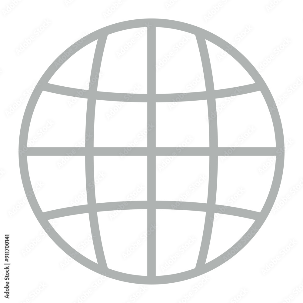 Worldwide Vector Line Grey Icon Design Worldwide Vector Line Grey Icon Design